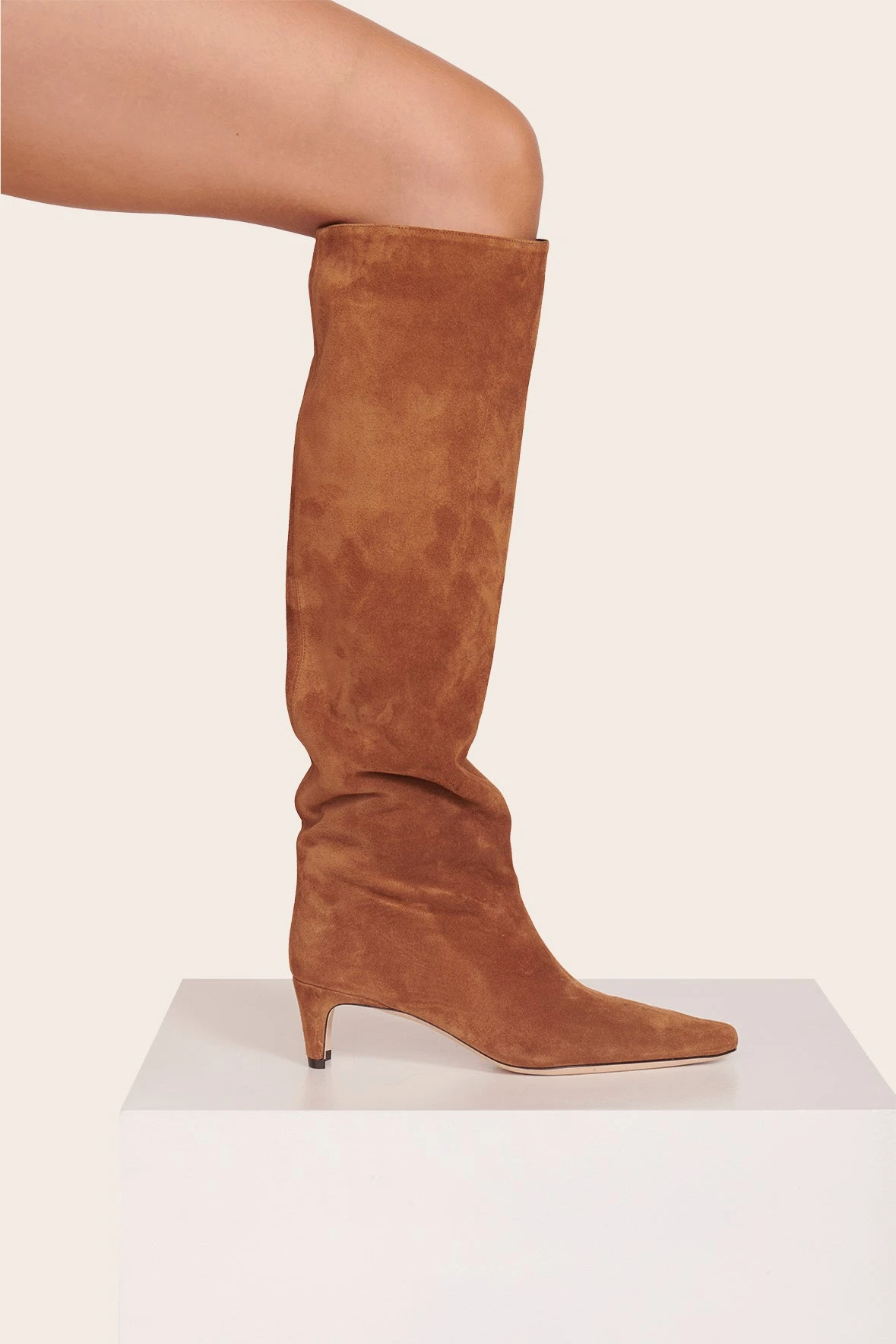 WALLY BOOT | TAN SUEDE WALLY BOOT | TAN SUEDE -Staud Store Wally Boot Tan Suede 002 web