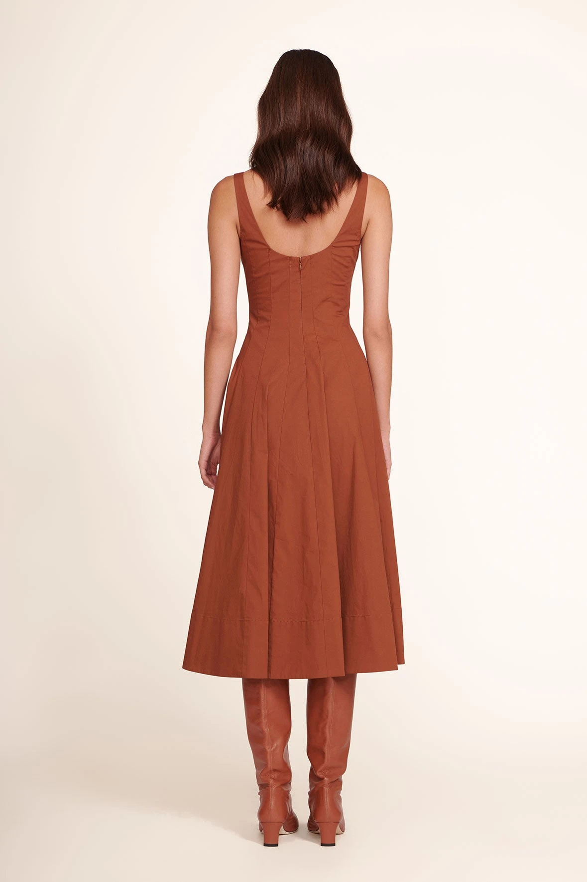WELLS DRESS | TAN WELLS DRESS | TAN -Staud Store Wells Dress Tan 823 edit web