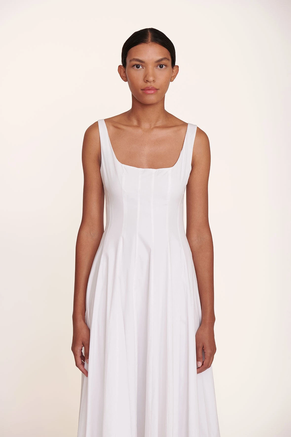 WELLS DRESS | WHITE WELLS DRESS | WHITE -Staud Store Wells Dress White 011 edit web