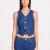 STAUD + WRANGLER THE VEST | DARK RINSE -Staud Store Wrangler 0749 web