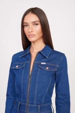 STAUD + WRANGLER THE BODY JUMPSUIT | DARK RINSE -Staud Store Wrangler 1201 web