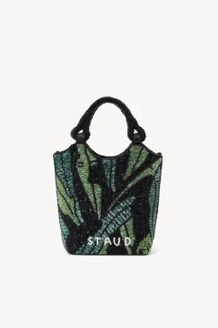 ZOE BEADED BAG | GREEN PALM 4 ZOE BEADED BAG | GREEN PALM -Staud Store ZOE GREENPALM2