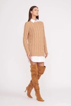 ALDRIN DRESS | CAMEL WHITE 6 ALDRIN DRESS | CAMEL WHITE -Staud Store aldrin dress camel white 6 8b8e2548 1c19 4667 888f 4399f3fb3add