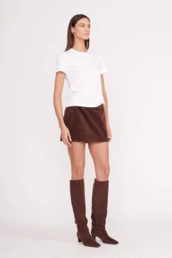 ANNETTE SKIRT | MAHOGANY -Staud Store annette skirt mahogany 4 82f08c24 3437 43fd 9d03 2f8337e91cd7