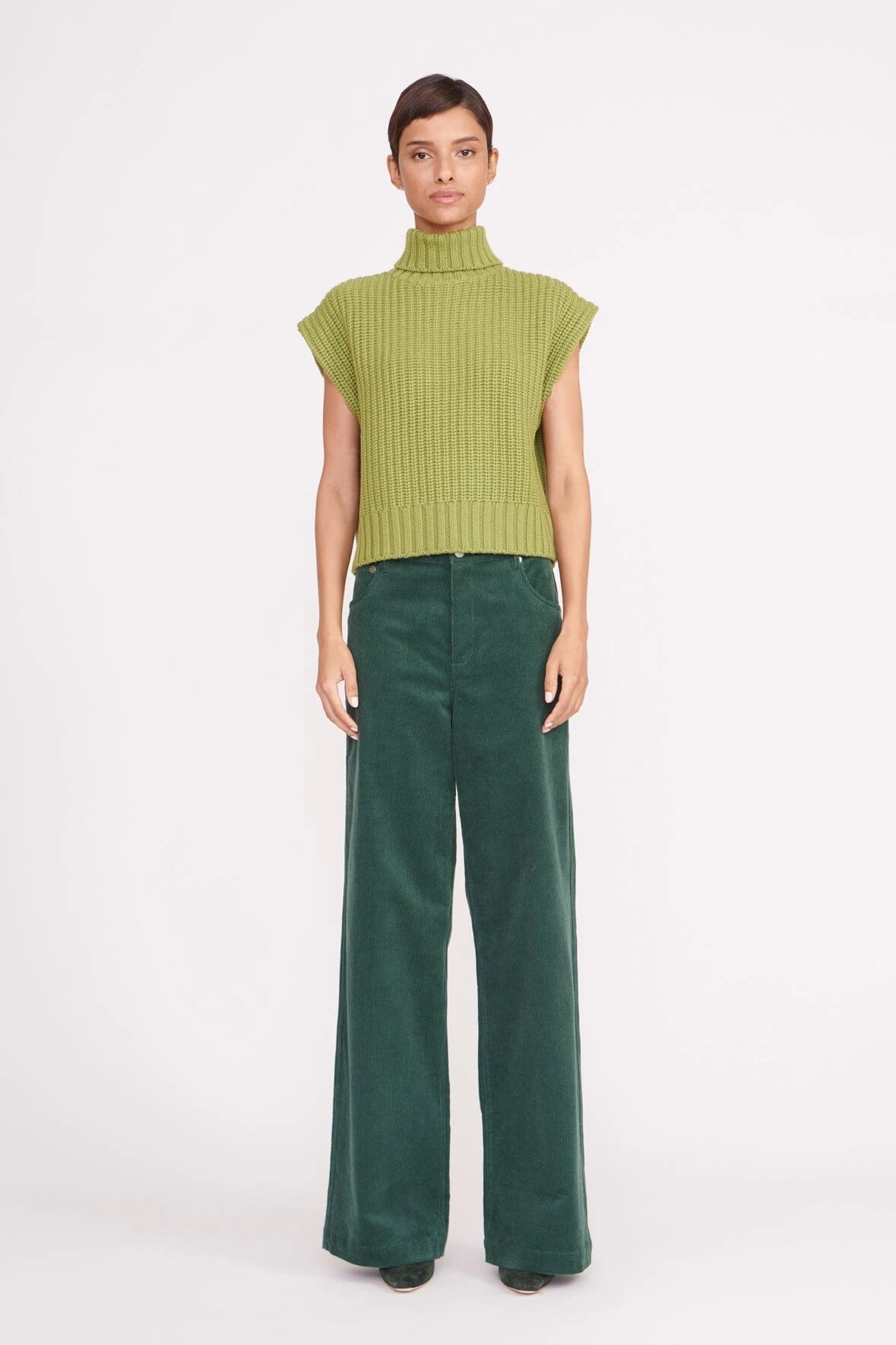 BETTE SWEATER | FERN BETTE SWEATER | FERN -Staud Store bette sweater fern 1