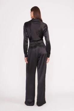 LUISA PANT | BLACK SATIN -Staud Store bogart top black 1 cab8b5da daff 4391 95dc 515ee81289ad