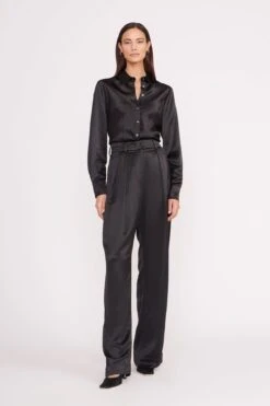 LUISA PANT | BLACK SATIN