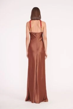 CADENCE DRESS | CLOVE -Staud Store cadence dress clove 05961 web