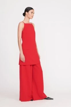 CALEB PANT | RUBY -Staud Store caleb pant ruby 6 cdb404fa 7177 4afd aa73 d825f067b8c6