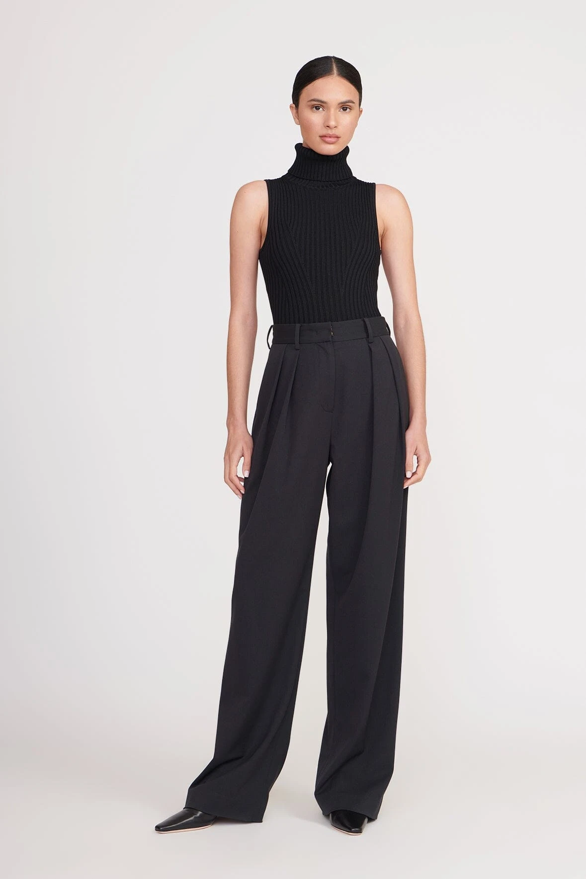 LUISA PANT | BLACK SUITING LUISA PANT | BLACK SUITING -Staud Store callum top black 6 f0568aa5 e020 4910 9a94 fb2d2c9c0463