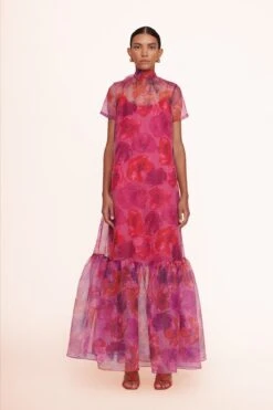 CALLUNA DRESS | MAGENTA PAINTED FLORAL
