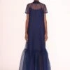 CALLUNA DRESS | NAVY -Staud Store calluna dress navy 01246 web