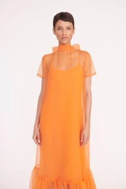 CALLUNA DRESS | NECTARINE -Staud Store calluna dress nectarine 02204 web