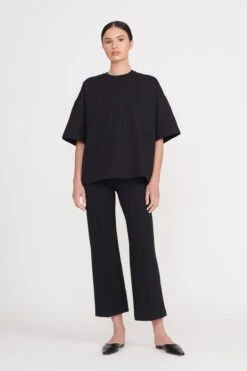 KNACK PANT | BLACK -Staud Store capsule top black 2 web 203debbb e5ce 4a15 bf9e e856b57e27e9