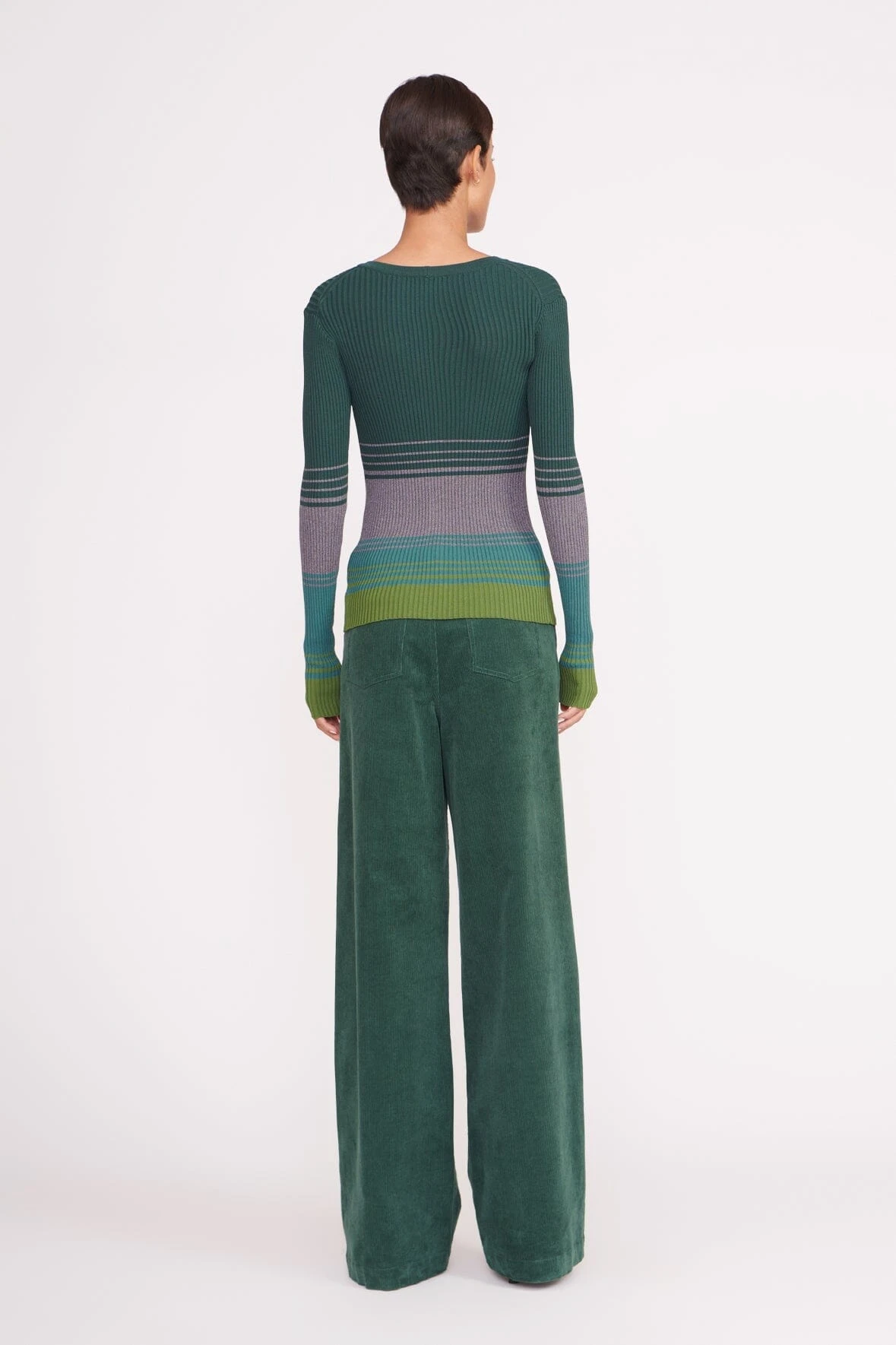 CARGO SWEATER | PINE FOREST CARGO SWEATER | PINE FOREST -Staud Store cargo sweater pine forest 1