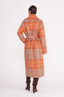 CARVER COAT | PERSIMMON MEGA PLAID -Staud Store carver coat persimmon mega plaid 3 59553ed8 01aa 4e19 a2bf b6d6b53c3b28