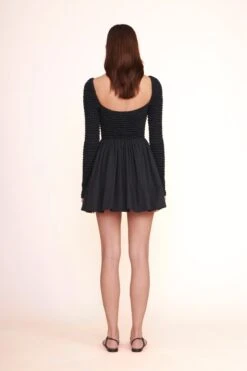 LAUREL SANDAL | BLACK -Staud Store cassidy dress black 4 5da9a885 8d63 48cf 9bb6 e32c8672a598