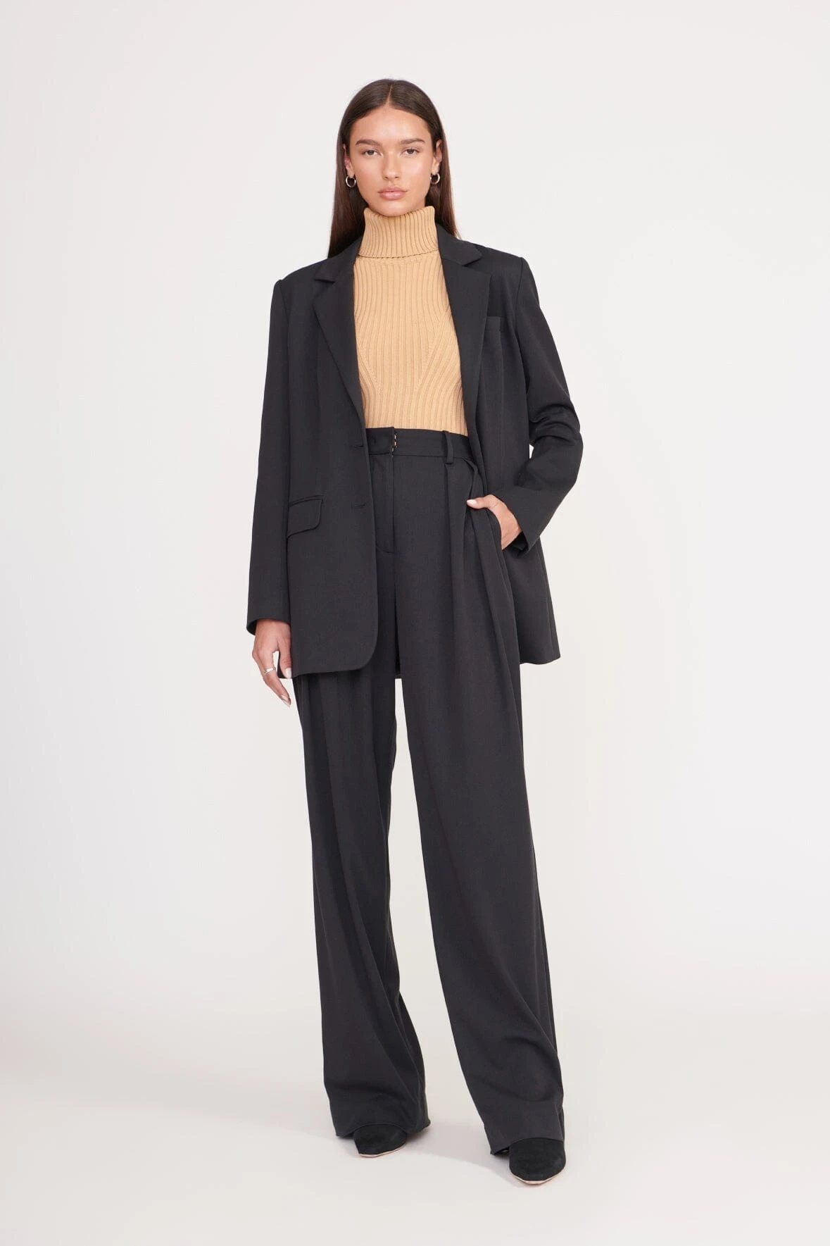 LUISA PANT | BLACK SUITING LUISA PANT | BLACK SUITING -Staud Store city blazer black 2 37d4e66e 7b06 400e 88fd 5217b40efa70