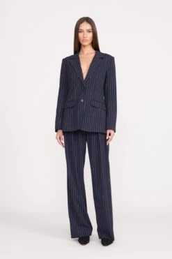 LUISA PANT | NAVY PINSTRIPE -Staud Store city blazer navy pinstripe 0033 web