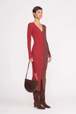 COLT SHOULDER BAG | ESPRESSO CROC EMBOSSED -Staud Store colt shoulder bag mahogany croc embossed 5 245b4ce4 5fe7 43db 8fe8 2c4fdcb2b138