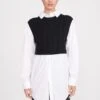 COOPER TOP | BLACK WHITE -Staud Store cooper top black white 1