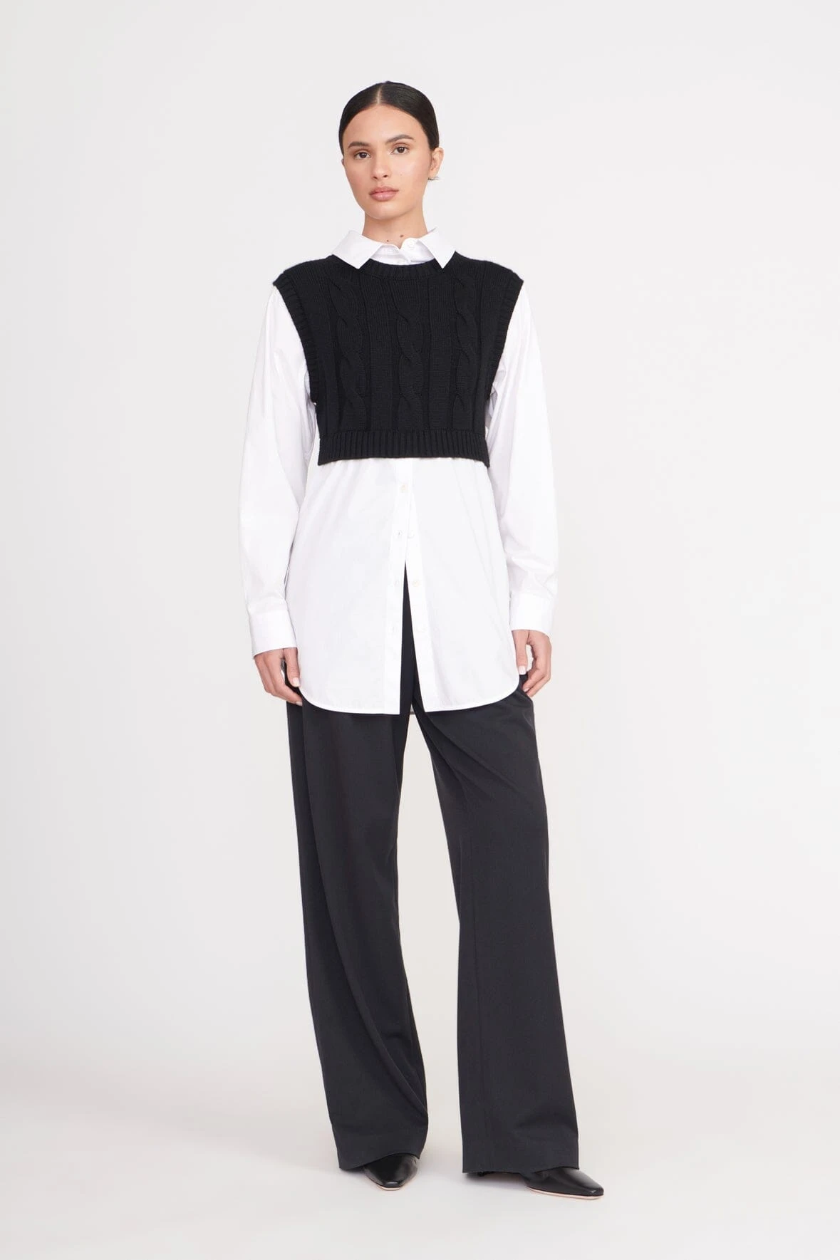 COOPER TOP | BLACK WHITE COOPER TOP | BLACK WHITE -Staud Store cooper top black white 4 3497a7d8 39e0 41ca 86dc 584e5d4f20ab