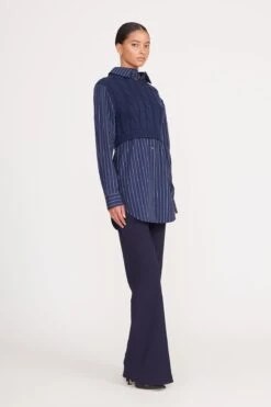 COOPER TOP | NAVY PINSTRIPE -Staud Store cooper top navy pinstripe 2 59edb2f5 1efb 4d2c 9f79 1cab9548878b