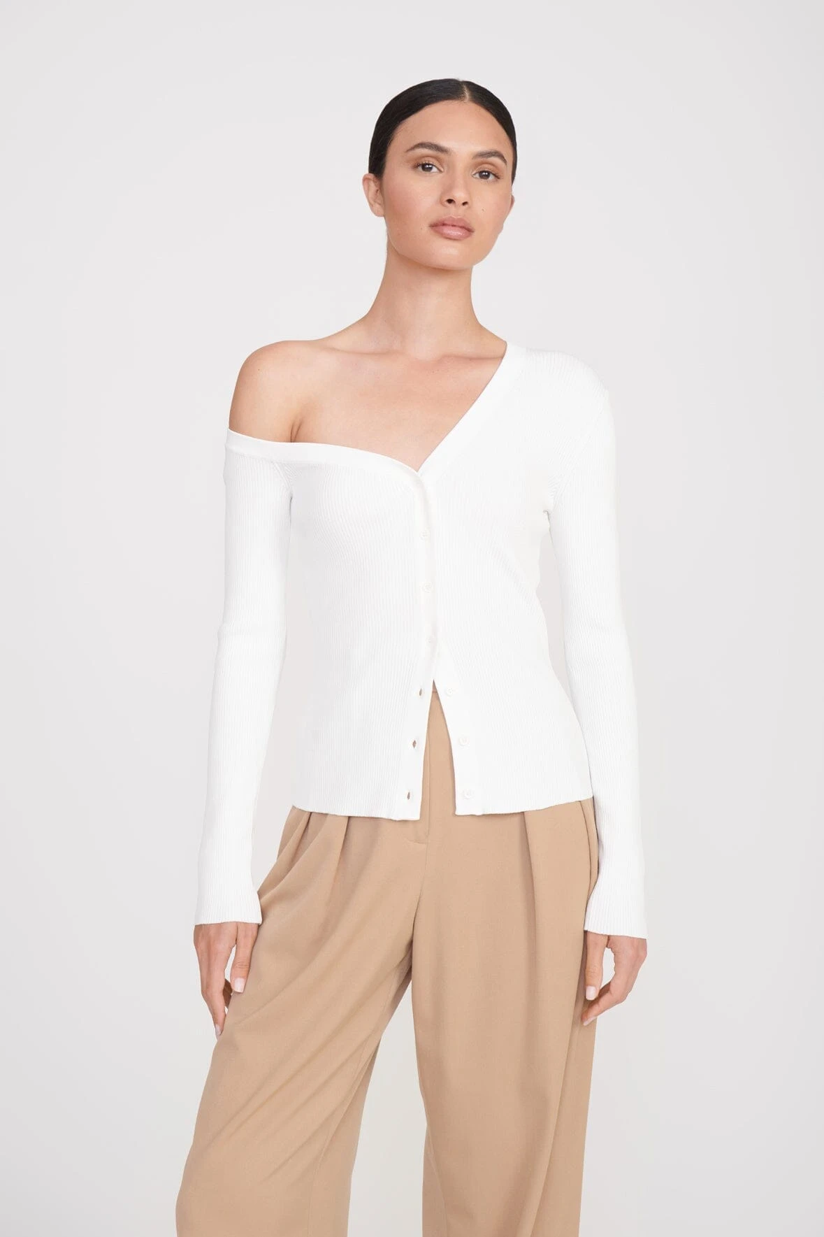 CRAFTSMAN SWEATER | IVORY CRAFTSMAN SWEATER | IVORY -Staud Store craftsman sweater ivory 3 e16e7503 fd50 4d54 abac 11243375511d