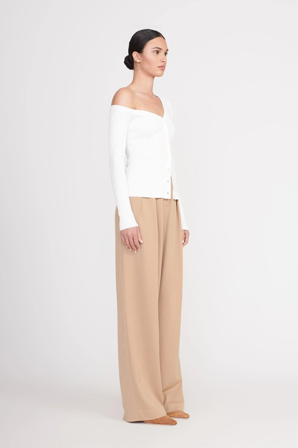 CRAFTSMAN SWEATER | IVORY CRAFTSMAN SWEATER | IVORY -Staud Store craftsman sweater ivory 4 50bd42fd 969a 4ef8 9b17 7c1b5af9eca3