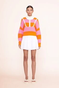 DAHLIA PLATFORM | CREAM -Staud Store cropped hampton sweater pink orange mini sea skirt white 00706 web 1