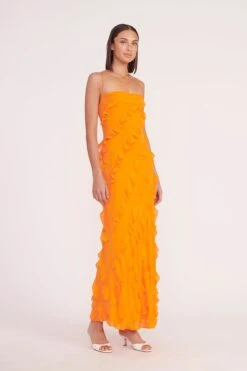 ELVIRE DRESS | NECTARINE -Staud Store elvire dress nectarine 02325 web