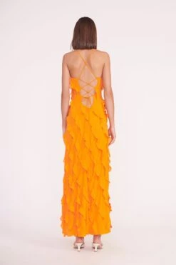 ELVIRE DRESS | NECTARINE -Staud Store elvire dress nectarine 02326 web