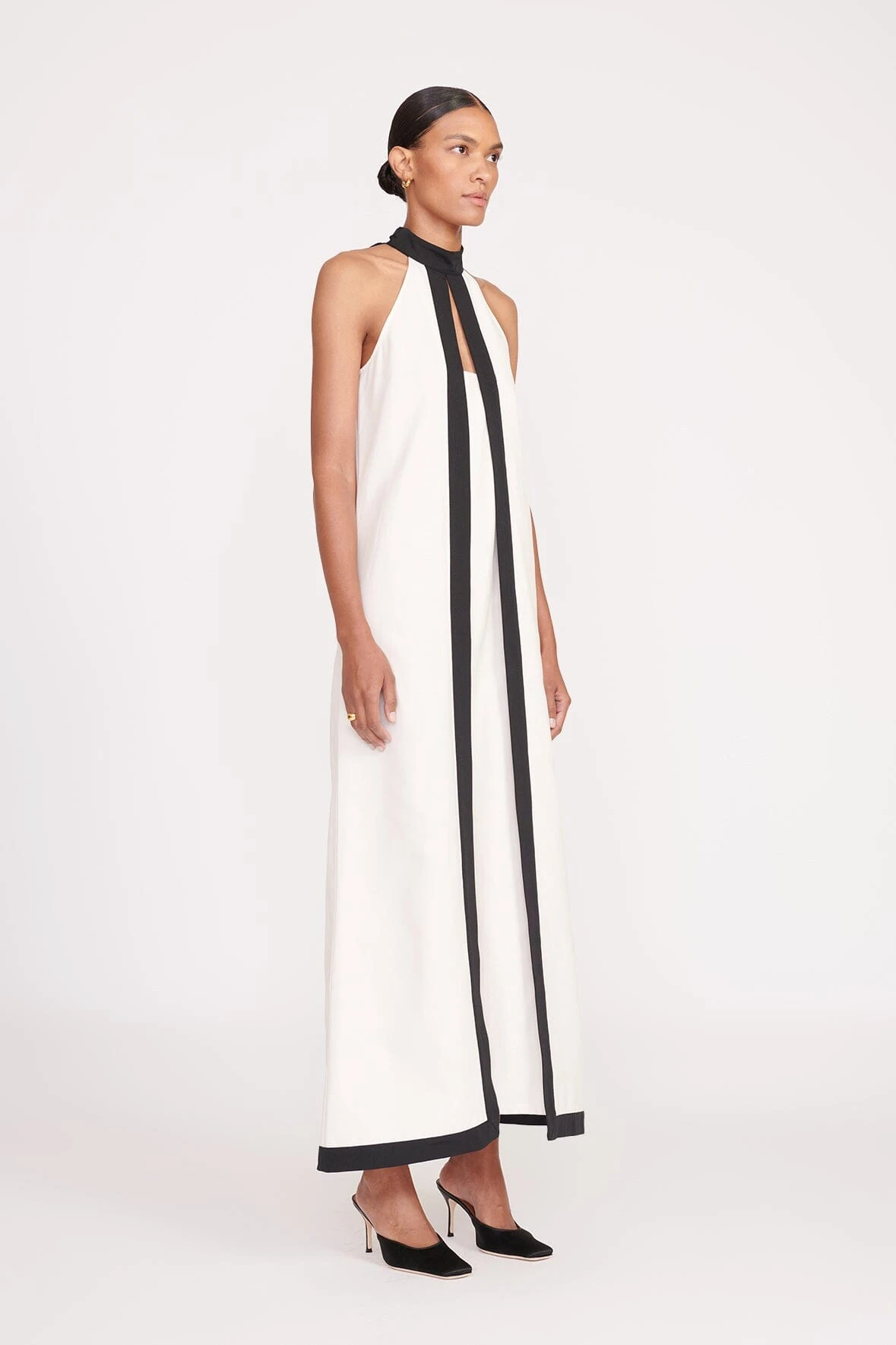 WRIGHT DRESS | ECRU BLACK WRIGHT DRESS | ECRU BLACK -Staud Store fall 23 1182 web