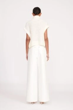 BETTE SWEATER | WHITE -Staud Store fall 23 1291 web