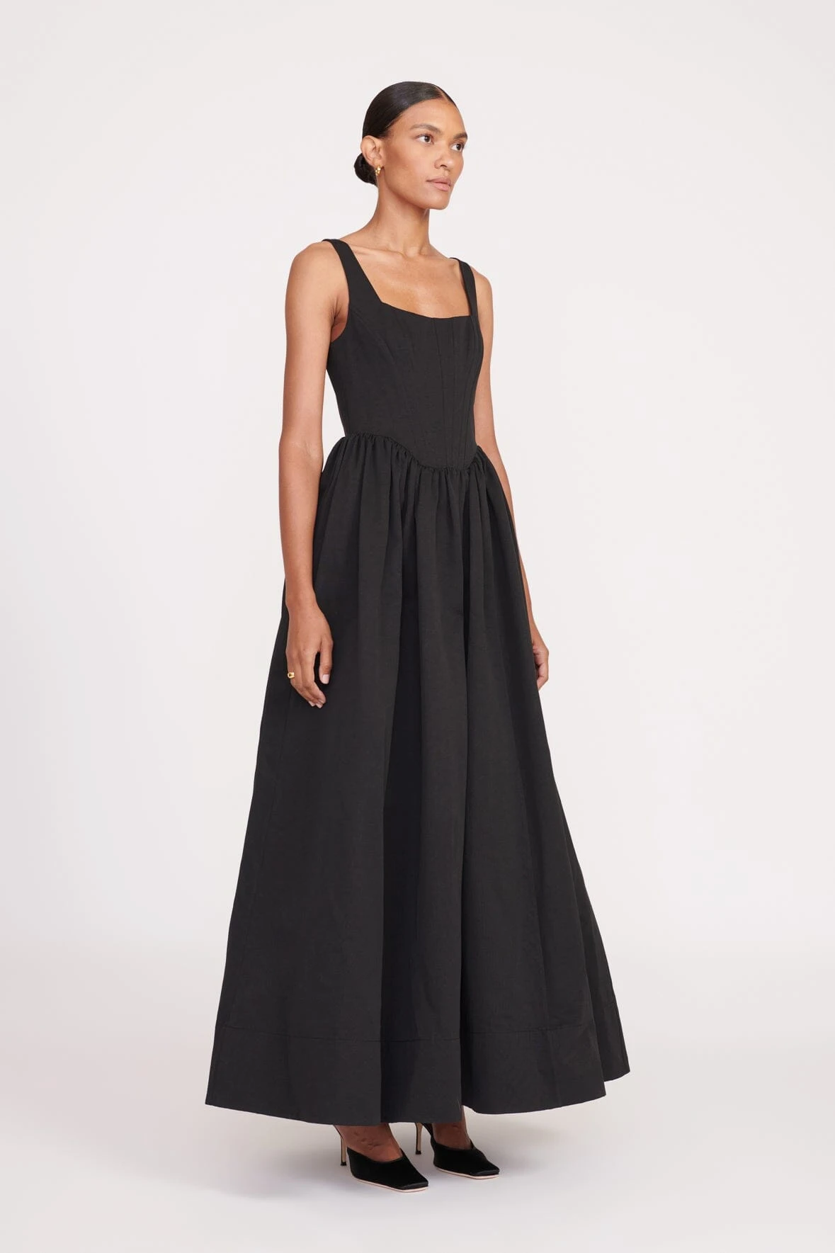 MAXI LANDSCAPE DRESS | BLACK MAXI LANDSCAPE DRESS | BLACK -Staud Store fall 23 1314 web