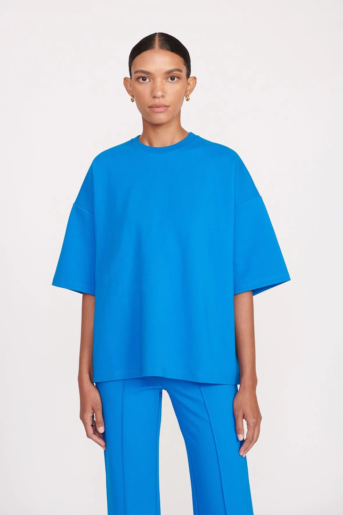CAPSULE TOP | DIRECTOR BLUE CAPSULE TOP | DIRECTOR BLUE -Staud Store fall 23 1358 web