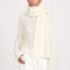 KNIT MERINO SCARF | IVORY 1 KNIT MERINO SCARF | IVORY -Staud Store fall 23 1554 web
