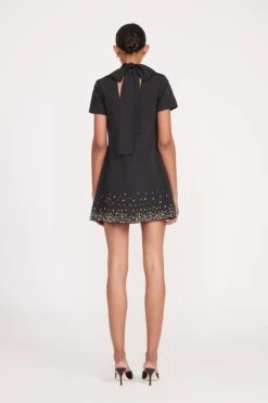 MINI ILANA DRESS | BLACK SILVER -Staud Store fall 23 1662 web
