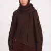 KNIT BALACLAVA | DARK CHOCOLATE -Staud Store fall 23 1745 web