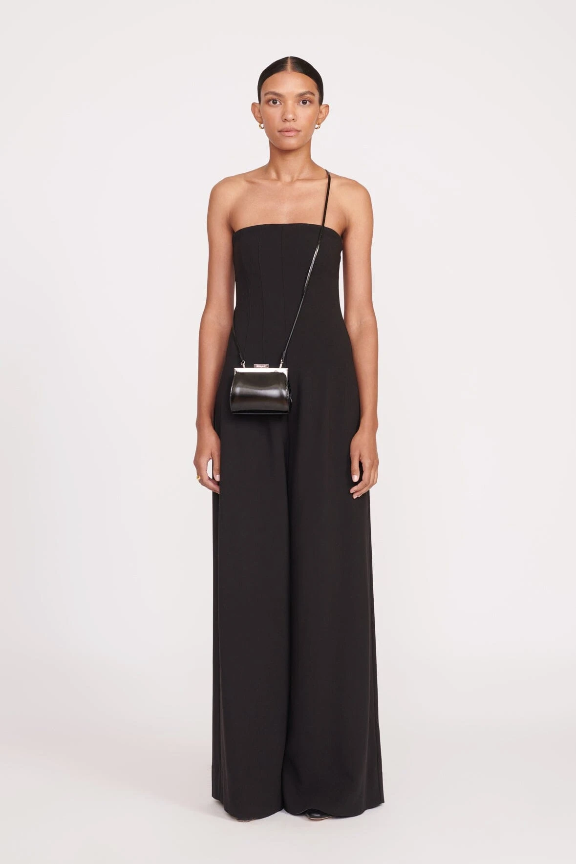 LENNON CONVERTIBLE BAG | BLACK POLISHED LENNON CONVERTIBLE BAG | BLACK POLISHED -Staud Store fall 23 2641 web