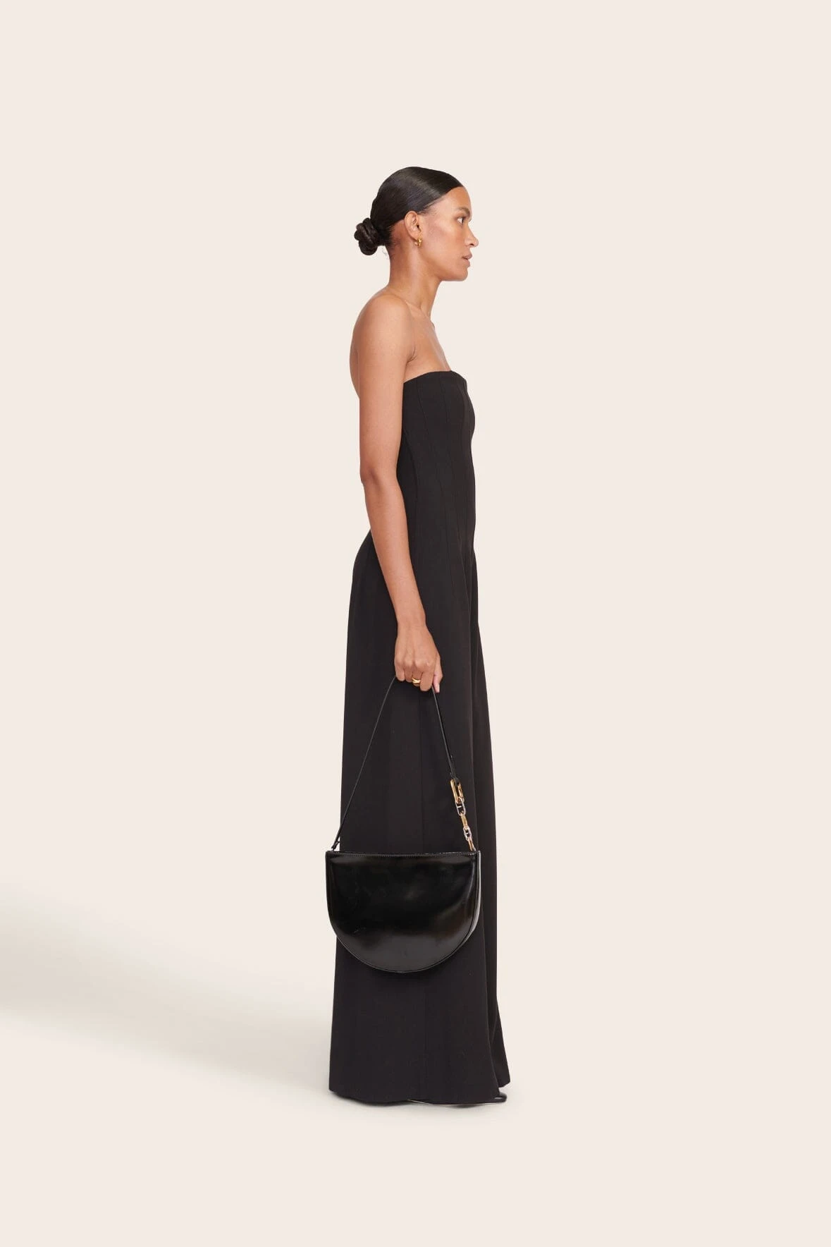 COLT SHOULDER BAG | BLACK POLISHED COLT SHOULDER BAG | BLACK POLISHED -Staud Store fall 23 2689 web