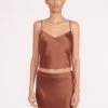 GRACIE TOP | CLOVE -Staud Store gracie top angela skirt clove 02620 web