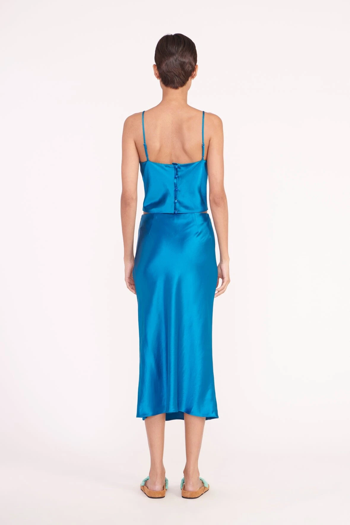 GRACIE TOP | ISLAND BLUE GRACIE TOP | ISLAND BLUE -Staud Store gracie top angela skirt island blue 05907 web