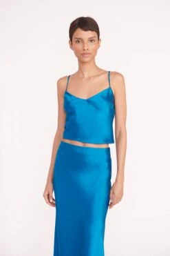 ANGELA SKIRT | ISLAND BLUE -Staud Store gracie top angela skirt island blue 05912 web 4ffa9b82 d056 4b05 bcdd 1322854db03c