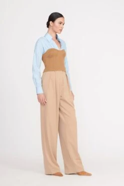 HAZEL TOP | CAMEL FRENCH BLUE 4 HAZEL TOP | CAMEL FRENCH BLUE -Staud Store hazel top camel french blue 2 fe09d38f 3ea1 47a1 8ea3 c2ae3966ec51