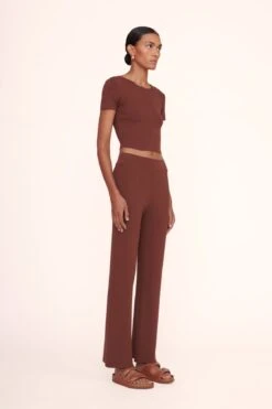 ILA TOP | BARK -Staud Store ila top bark estella pant bark 00899 web
