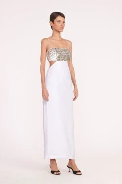 JADA DRESS | WHITE 4 JADA DRESS | WHITE -Staud Store jada dress black 05740 web 2