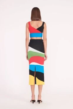 KARINA SKIRT | MARBLE WAVE 5 KARINA SKIRT | MARBLE WAVE -Staud Store karina skirt marble wave 02378 web