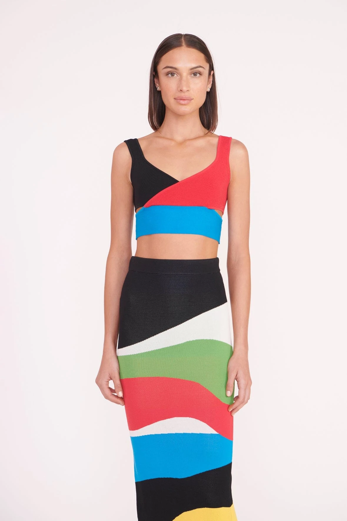 KARINA SKIRT | MARBLE WAVE KARINA SKIRT | MARBLE WAVE -Staud Store karina skirt marble wave 02385 web