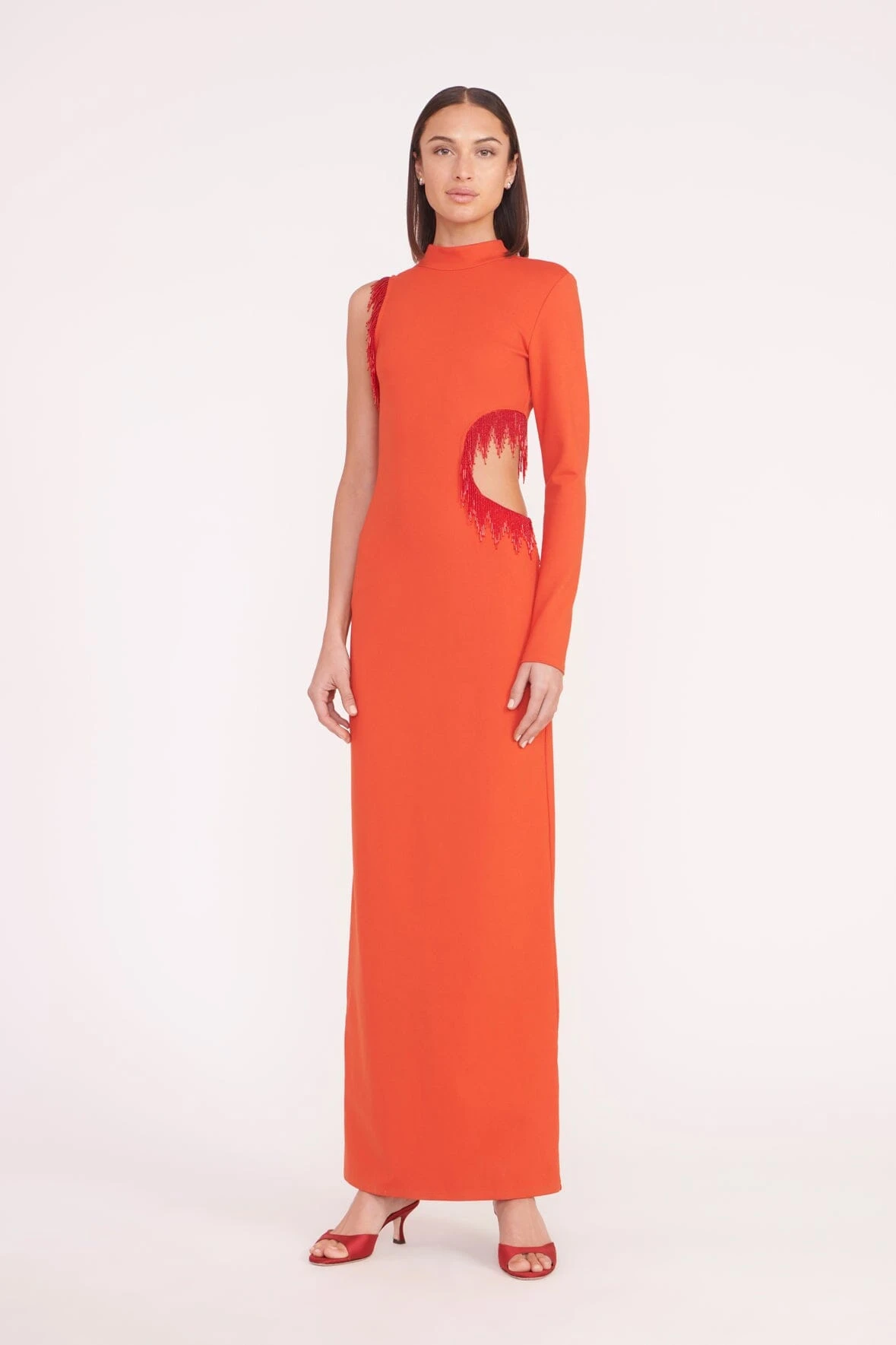 KIRSTEN DRESS | FIRE RED KIRSTEN DRESS | FIRE RED -Staud Store kirsten dress red 01211 web